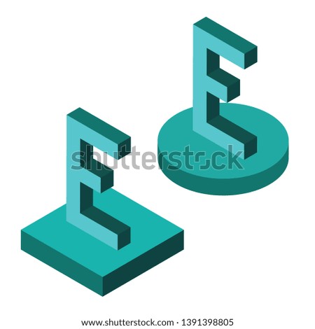 

isometric alphabet 3d letters team 