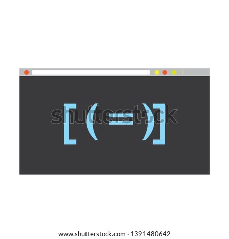 Programming code on a browser window - Vector