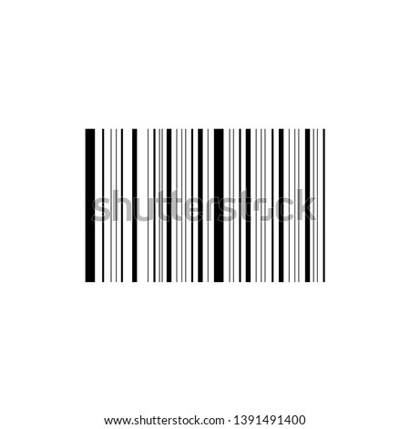 barcode on a white background vector icon