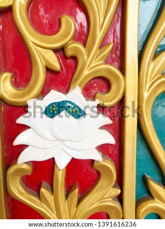 Low relief cement Chinese style handcraft of flowers 