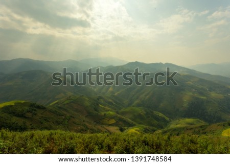 Vietnam. The mountain landscape in the Mu Cang Chai Vietnam.