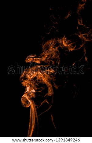Colotrfu smoke on dark background