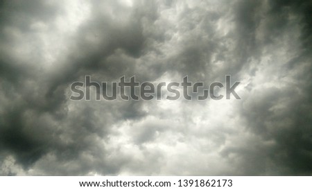 Heavy clouds in winter season