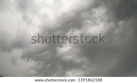 Heavy clouds in winter season