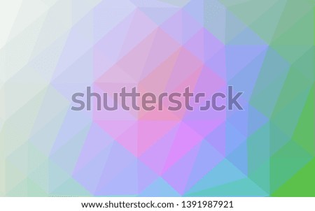 Light Multicolor, Rainbow vector abstract polygonal layout. Creative illustration in halftone style with gradient. Template for your brand book.