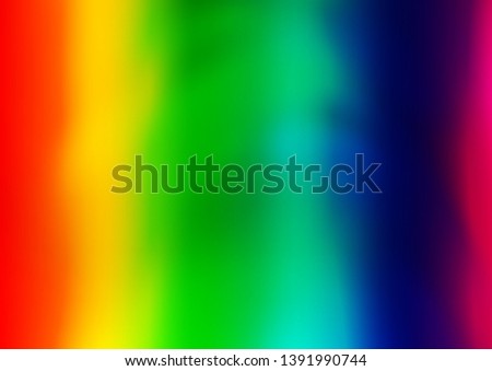 Light Multicolor, Rainbow vector abstract blurred template. Glitter abstract illustration with an elegant design. The template can be used for your brand book.