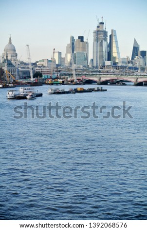 view of London with river
