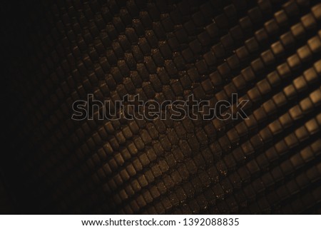 golden metallic honeycomb grid texture pattern background