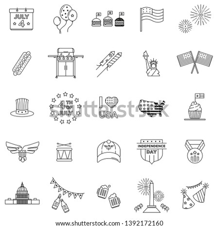 Fourth of July Icon Set
