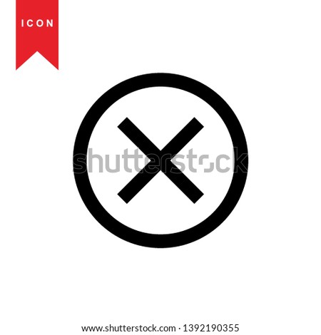 cancel icon, cancel vector, sign symbol. - Vector