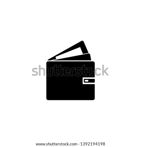 Wallet icon vector. Trendy flat design style on white background. Wallet symbol illustration.