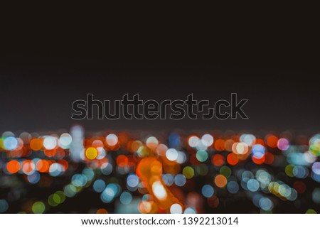 Blurry Colorful Bokeh Background of the city lights at night