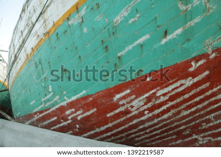 Hull of a wooden cargo ship