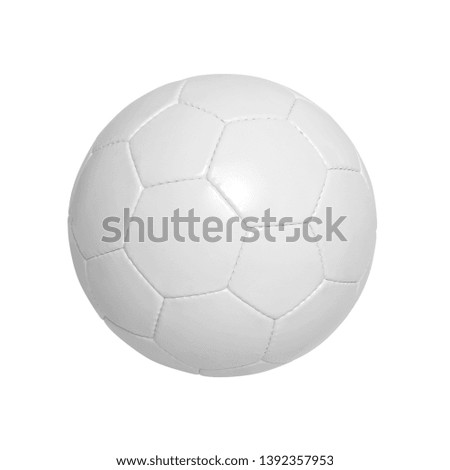 White soccer ball isolated on the background
