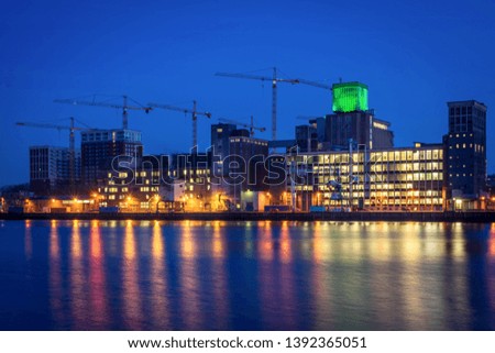 Building under construction Rotterdam Kop van Zuid