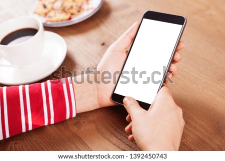 woman hand using smart phone