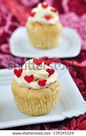 Valentine Cupcake with Heart
