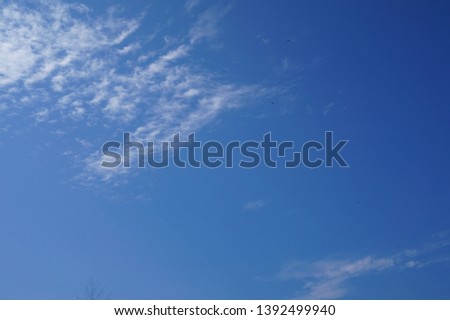 blue sky with White cloud background                          