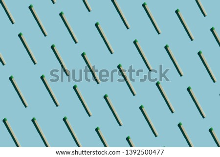 Matches on a blue background. Pattern