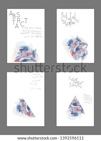 Abstract cover template with watercolor design elements. Poster with geometric shapes and multicolored transparent random overlapping shapes creating vector watercolor effect.