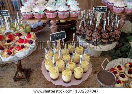 Desserts table for special occasions.
