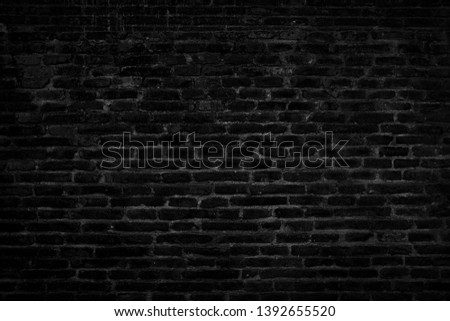 Black brick wall texture for background. Royalty-Free Stock Photo #1392655520