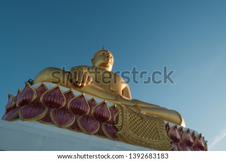 Big Buddha in Mekong Riverside in Nongkhai province.