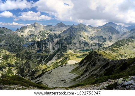 summer landscape of Pirin mountains, Bulgaria Royalty-Free Stock Photo #1392753947