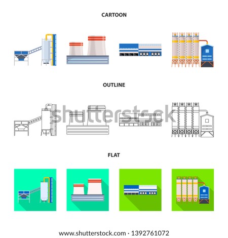 Vector design of production and structure icon. Collection of production and technology stock symbol for web.