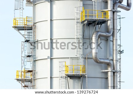Tubelines and staircases processing factory. gas and oil industry