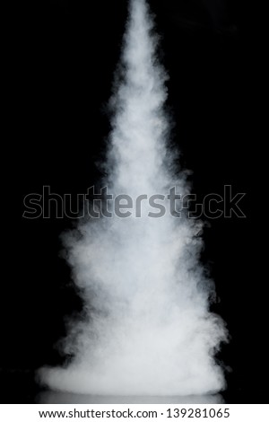 white smoke trail isolated on black Royalty-Free Stock Photo #139281065