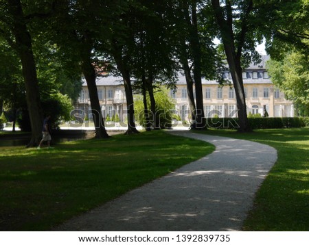 Central Park in the city of Bayreuth, Germany.