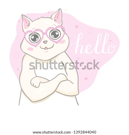 cuti kitty, vector, cat illustration.