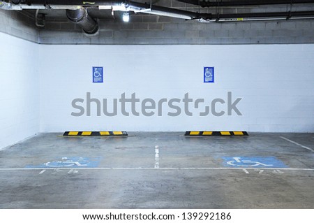 Indoor disabled parking
