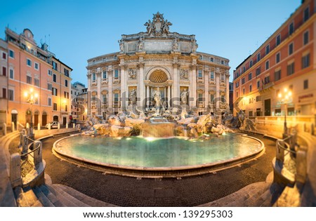 Trevi fountain, Rome Royalty-Free Stock Photo #139295303
