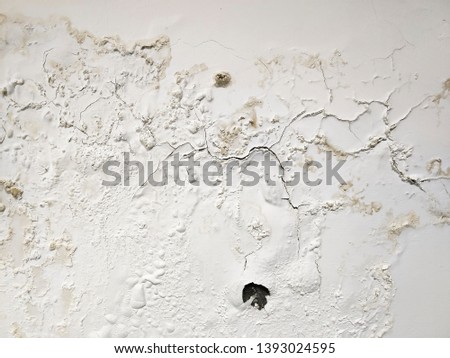 The paint is peeling off.wall mold