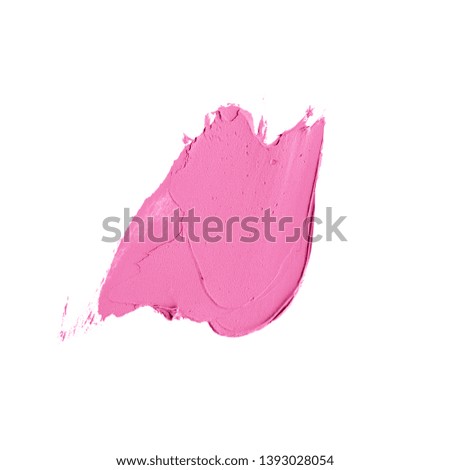 Lipstick stroke isolated on white background