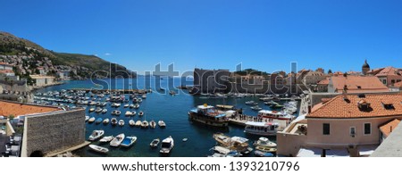 overview of the historic harbour of Dubrovnik
