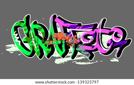 Graffiti vector art urban design element
