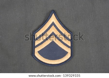 us army uniform sergeant rank patch