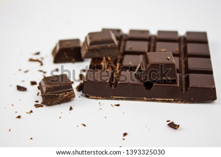 Chocolate candies. Chocolate Candies Candy Design On A White Isolated Background. space for text