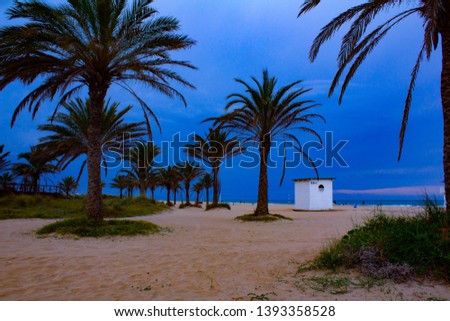 Gandia playa,one beach in Mediterranean sea from Spain