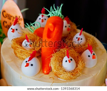 marzipan art, chicks in vermicelli nest