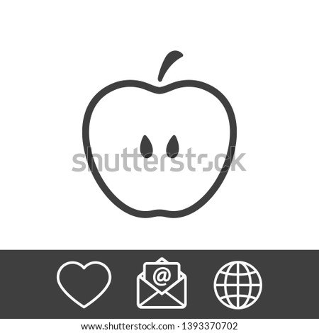 Apple vector icon. Apple fruit illustration icon.Web design vector logo. Apple isolated on background