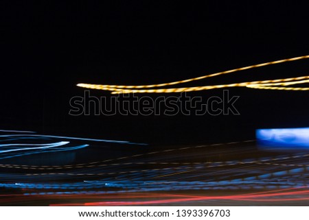 Light trails in Lineage. Art image. Long exposure photo taken in a Lineage. - Image