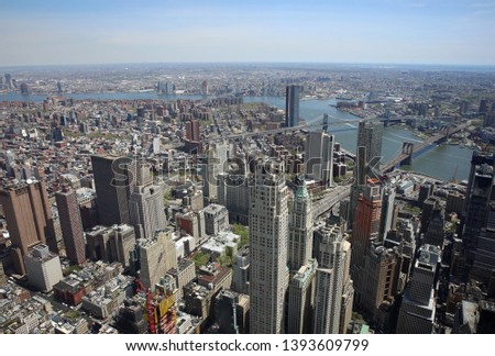 Aerial View of Manhattan. New York City. USA