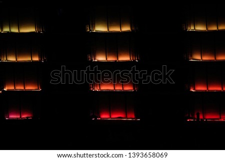 Abstract urban background. reflection of light on black background. Abstract line technology concept.