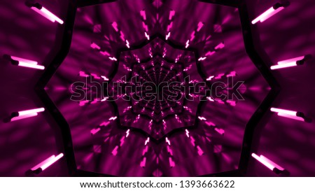 Pink 3d Animation Art Concept Background Tunnel