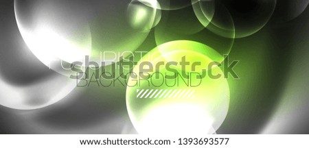 Shiny neon color light with circles abstract background, vector design