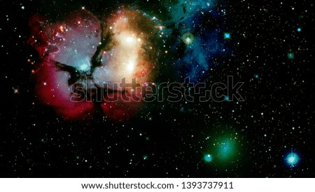 Universe filled with stars, nebula and galaxy. Elements of this image furnished by NASA.